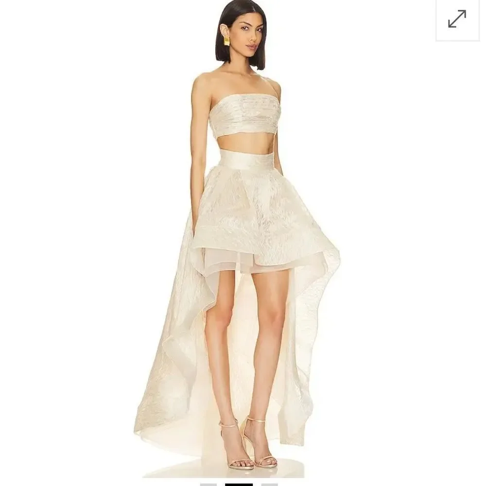 Bronx and Banco Tiara Two Piece Set Cream
High Low Dress top skirt Revolve 4 - Picture 2 of 15
